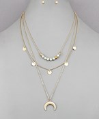 Crescent Layered Necklace